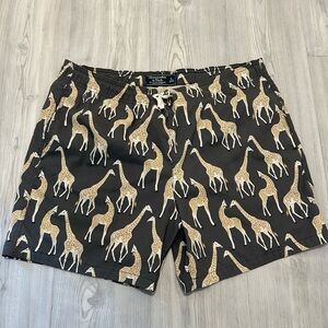 Abercrombie & Fitch Gray Giraffe Print Shorts